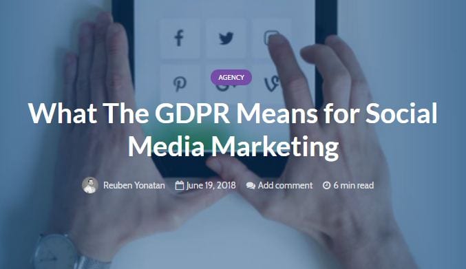 Qué significa GDPR para el marketing en redes sociales